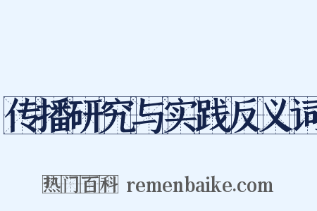 传播研究与实践反义词是什么意思的图片